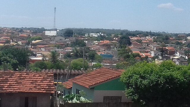 Vista parcial de Monte Alegre de Minas, a partir da BR-365.