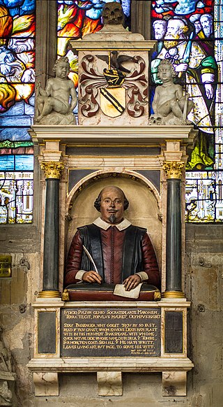 The Shakespeare funerary monument is a memorial to William Shakespeare 