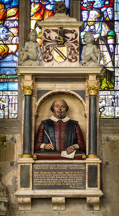 Shakespeare's funerary monument in Stratford-upon-Avon