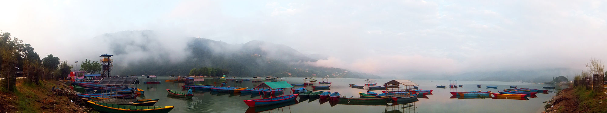 Morning view of Phewa Lake, Nepal