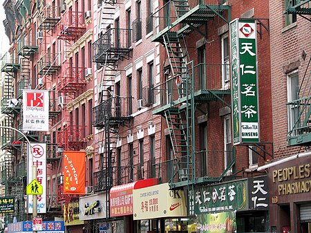 Mott street fire escapes