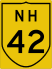 National Highway 42 marker