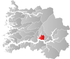 Locator map showing Leikanger within Sogn og Fjordane