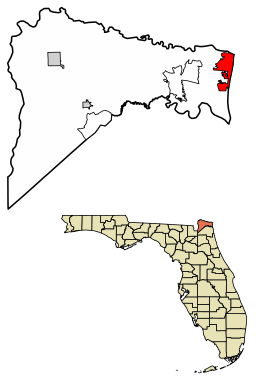 Nassau County Florida Incorporated and Unincorporated areas Fernandina Beach Highlighted 1222175