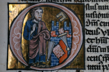 Nahum and the destruction of Nineveh; Illuminated Bible from the 1220s, National Library of Portugal Naum e Ninive destruida (Biblioteca Nacional de Portugal ALC.455, fl.300).png