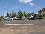 Decommissioned planes on display