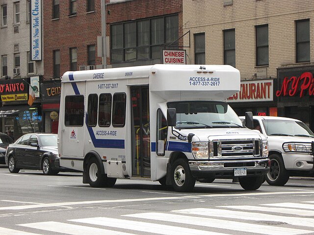 A NYC Transit paratransit bus