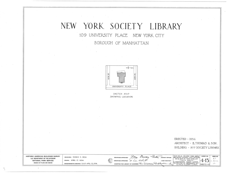 File:New York Society Library, 109 University Place, New York, New York County, NY HABS NY,31-NEYO,15- (sheet 0 of 12).png