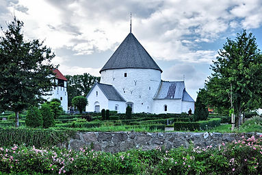 Nylars Church, Bornholm, Denmark, one of a group of rotunda church found in Denmark