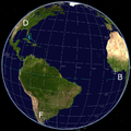 Omega stations B, D and F; North and South Atlantic