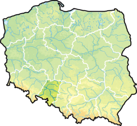 ओपोल्स्का प्रांतचे पोलंड देशाच्या नकाशातील स्थान