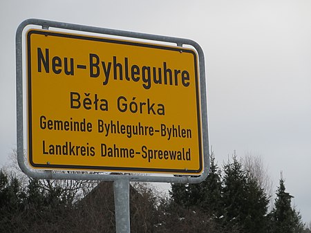 Ortsschild Neu Byhleguhre