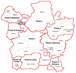 Stadtbezirke von Pilsen