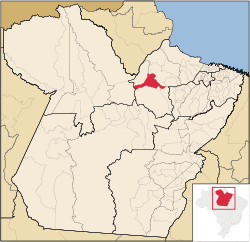 Localização de Melgaço no Pará
