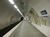 Line 7bis platform at Botzaris (towards Louis Blanc)