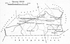 Петрокаменский район на карте