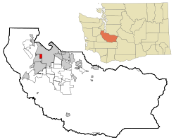 Pierce County Washington Incorporated and Unincorporated areas Fircrest Highlighted.svg