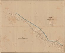 Map of gold mining leases and claims on the Deep Lead, 1869