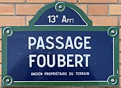 Plaque Passage Foubert - Paris XIII (FR75) - 2021-07-21 - 1.jpg
