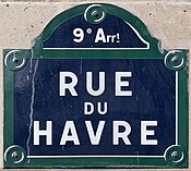 Plaque Rue Havre - Paris IX (FR75) - 2021-06-28 - 1.jpg