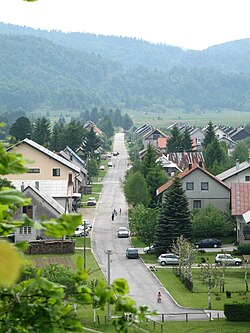 Ravna Gora – pogled na del naselja