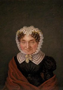 Portret van Petronella Moens omstreeks 1820/1824 door Margaretha Cornelia Boellaard