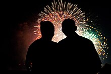 President and First Lady Obama watch fireworks on Independence Day. President and First Lady Obama watch fireworks 07-04-09.jpg