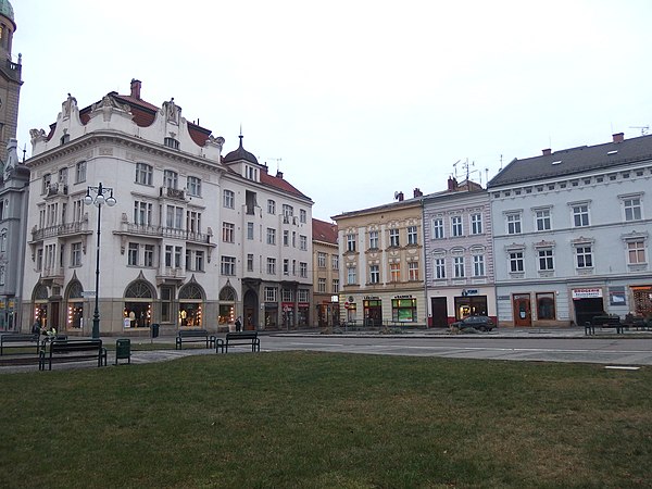 Pernštýnské Square in the historical centre