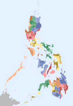 Location of Filippin provinsiyalari