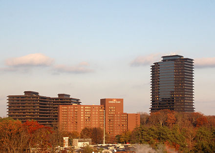 Three Ravinia Drive (far right) is the tallest building in Dunwoody.