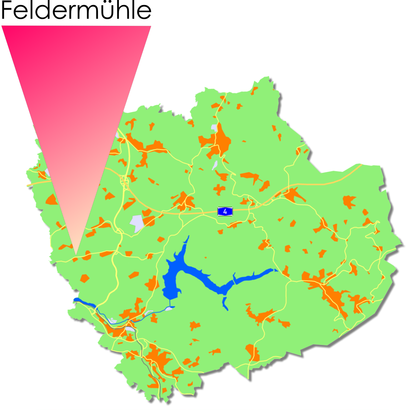 So kommt man zu Feldermühle mit den Öffentlichen - Mehr zum Ort Hier