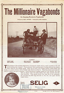 Dépliant de sortie pour LE MILLIONAIRE VAGABONDS, 1912.jpg