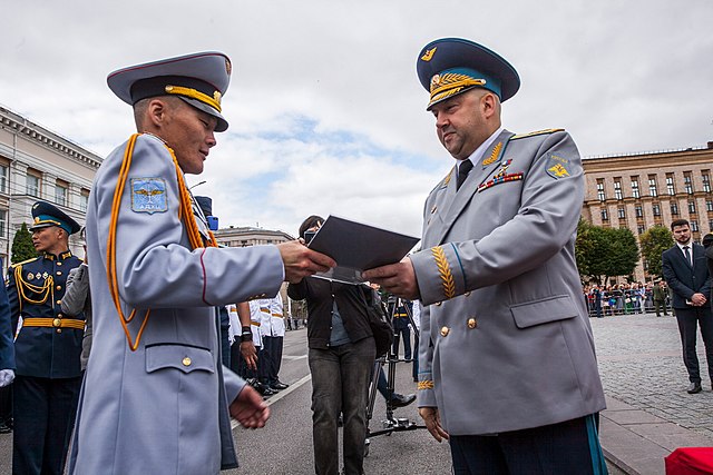 Surovikin at a graduation of officers at the Air Force Academy in Voronezh, 2019