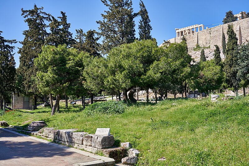 File:Remains of the precinct wall of the Sanctuary of Dionysus on March 12, 2020.jpg