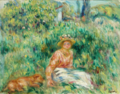 Auguste Renoir: Mladá žena na zahradě