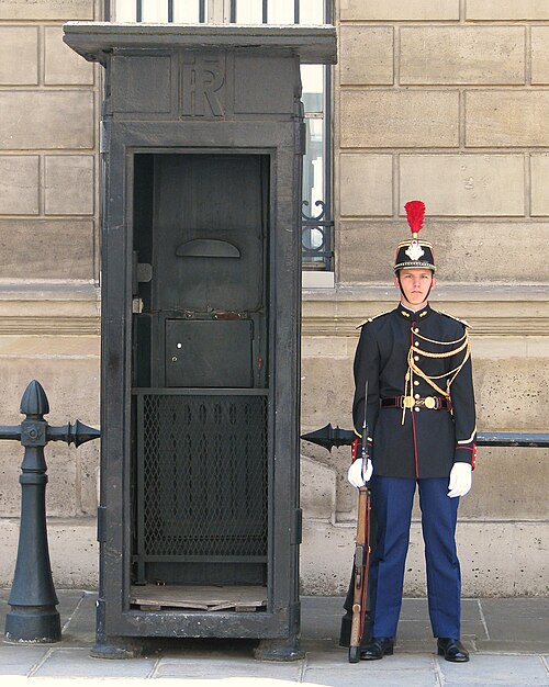 A member of the Republican Guard of the National Gendarmerie of France