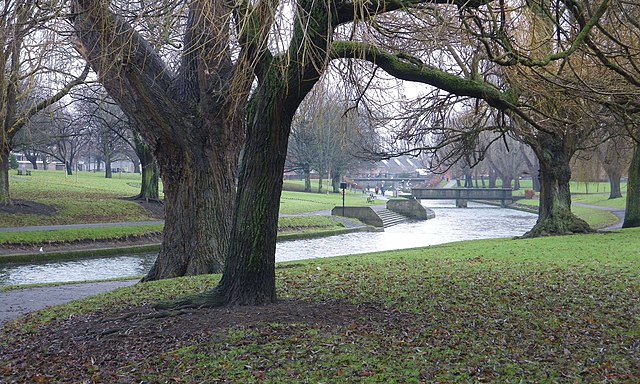 The Tolka passes an old swimming place in Griffith Park, Drumcondra