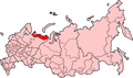 Nenetsia on the map of Russia