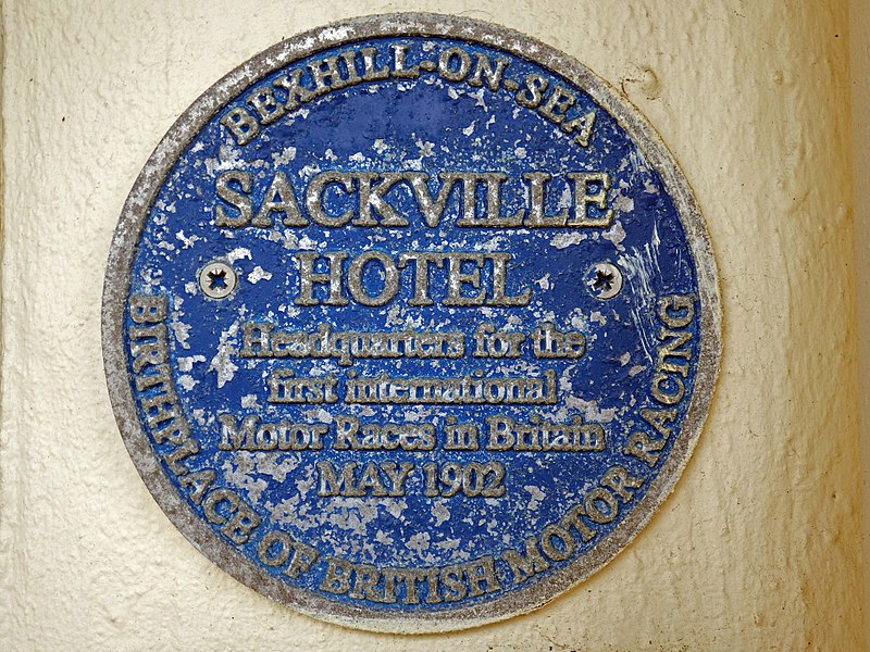 File:Sackville Hotel Blue Plaque, Bexhill-on-Sea.jpg