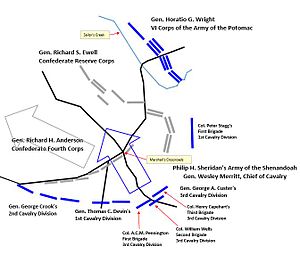 Modern map of battlefield