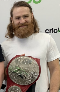 Four-time and current champion Sami Zayn (pictured with the Raw Tag Team Championship) Sami Zayn in May 2023 (cropped).png
