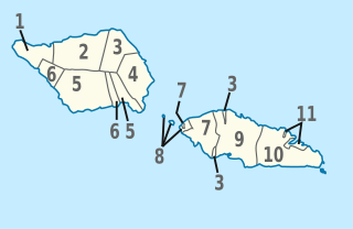 Samoa, administrative divisions - Nmbrs - monochrome.svg