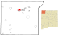 San Juan County New Mexico Incorporated and Unincorporated areas Kirtland Highlighted.svg