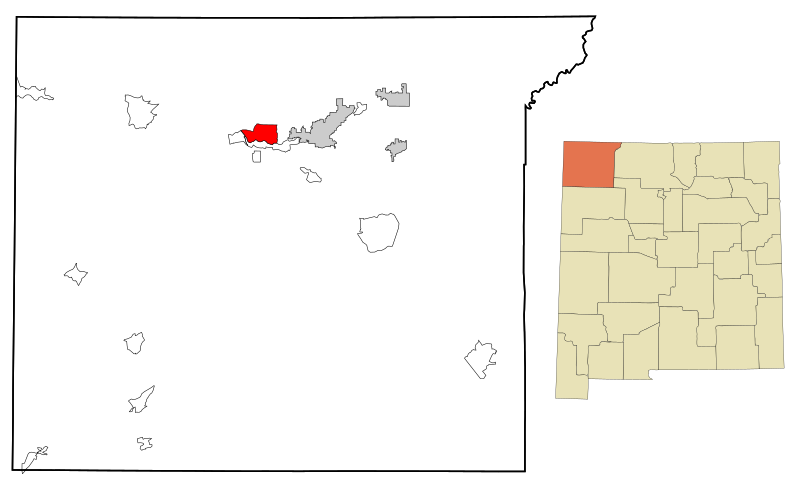File:San Juan County New Mexico Incorporated and Unincorporated areas Kirtland Highlighted.svg