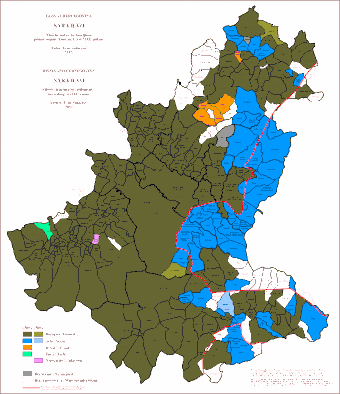 Ethnic structure of Sarajevo by settlements, 2013.
