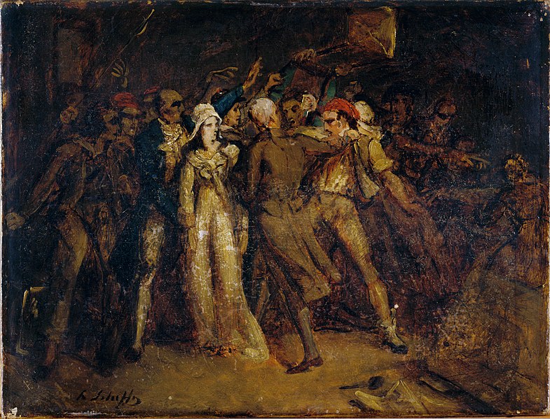 File:Scheffer, Henry - Arrestation de Charlotte Corday - CSR P 10 - Musée de la Vie romantique.jpg