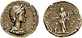 Concordia, en una moneda romana.