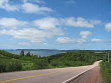 Cumberland county landscape at Fraserville with Spencers Island in background Shoreview.jpg