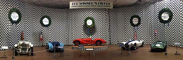 The Winners Circle exhibit at the Simeone Foundation Automotive Museum