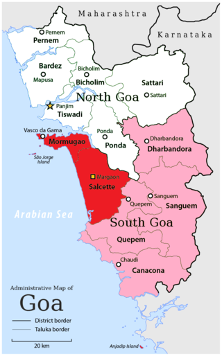 <span class="mw-page-title-main">South Goa district</span> District of Goa in India